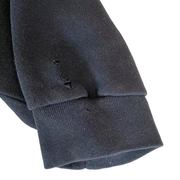 Vintage Y2K Tommy Hilfiger Mens Medium Black Logo Sweater Stitched Long Sleeve - Picture 4 of 6